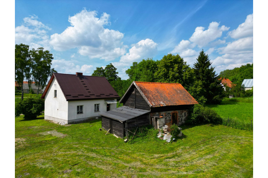 ostródzki, Dąbrówno, Ostrowite, dom z dużą działką w pobliżu jeziora